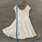 American Eagle Dress white smocked mini dress graduation beach bridal size XS. Photo 8