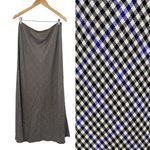 Vintage Maxi Skirt Gingham Plaid Buffalo Check A Line Wool Blend Womens 1X Photo 0
