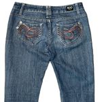 Akademiks RED/CLEAR CRYSTAL EMBELLISHED STRAIGHT LEG JEAN STYLE N50P102R SIZE 24 Photo 3