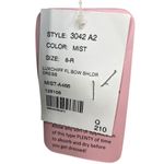 Dessy Collection Square Neck Luxe Chiffon Bow Shoulder Dress in Mist size 8R NWT Blue Photo 7