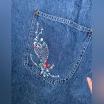 Womens hand painted overall jumper dress denim 1X / 2X ✨ See measurements Blue Photo 3