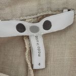 Three Dots 3 Dots Cream Linen Wide Leg Pants Size 4 Beige Linen Pants Photo 8