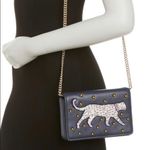 Kate Spade Authentic leather Cheetah embellished flap magnetic snap Crosby Photo 11