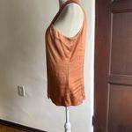 LANSTON Copper Satin Cross Front Flyaway Halter Style Sleeveless Top Small BNWT Brown Photo 2
