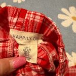 Women's Red Plaid Pajama Set Size L Photo 3