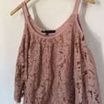 White House | Black Market WHBM Lace Cold Shoulder Tank Top XS Dusty Rose Photo 2