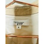 ROSETTA GETTY Beige Twill Cotton Short Sleeve Button Front Dress Size 6 Photo 8