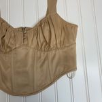 ZARA Satin Corset Nude Sz Small High Sides Photo 7