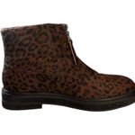 Aerosoles Womens Leopard Print Leather Ankle Boots Calf Hair Chunky Zip Sz 9 Photo 7