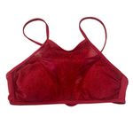 Xhilaration  Burgundy Red Lace High Neck Bikini Halter Top Medium Photo 0