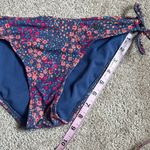 Kirra Anthropologie Floral Multicolor Side Tie Bikini Bottoms.  Size Large Photo 6