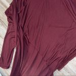 Coldwater Creek  Burgundy Open Front One Piece Cardigan - Shirt Top in Knit Photo 4