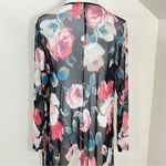Rainbow Y2K Sheer Floral Maxi Duster L/XL Black Size L Photo 2