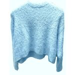 Arizona Jeans Arizona Jean company Crew Neck Long Sleeve Ice Blue Pullover Crop Top Sweater Si Photo 1