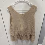 Tan Layered Flowy Tank Top Size M Photo 1