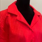 Handmade Vibrant Red Button-Up Shirt  like new large fit Photo 1