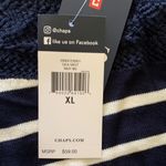 CHAPS  Navy and Cream Striped Women's Sweater Photo 5