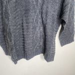 American Eagle  Gray Wool Blend V Neckline Oversized Cozy Sweater Small Photo 4