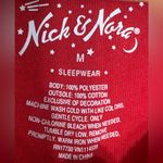 Nick & Nora  Sock Monkey One Piece Footie Fleece Pajamas Sleepwear Size M Red Photo 3