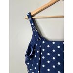LANDS END Navy Blue Polka Dot V Photo 4