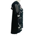 Dolcezza Size Large Top Blouse Short Sleeve Simply Art Hoodie Mesh Sleeves Photo 2