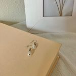 Pearl Silver Dangle Earring Vintage “Lyric” Classic Simple Elegant Feminine Jewelry White Photo 3