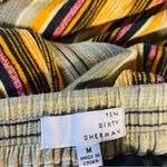 Ten Sixty Sherman  Green Colorful Stripe Button Midi Skirt Photo 3