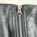 Wild Fable  Faux Leather Zip Front Mini Dress Womens M Y2K Pinafore Black Edgy Photo 6