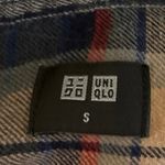 Uniqlo  Women's Blue Multicolor Flannel Plaid Checkered Button Shirt Top Blouse S Photo 3