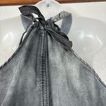 Mazik Distressed Chambray Halter Top Size Medium Gray Photo 7