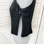 Kasper Petites Sequin Front Camisole Tank Top Black Size 2P Party Evening Photo 5