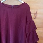 Lucca Couture Lucca maroon tier sleeve long sleeve dress Photo 2