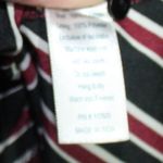 Downeast  Deep Red, Black, & White Diagonal Striped Scoop Neck Dress Photo 4