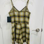 Popular Basics Plaid Yellow and Gray Women's Romper Photo 1