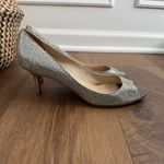 Jimmy Choo Glitter Fabric Isabel Peep Toe Pumps Heels 39.5 Photo 1