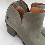 Lucky Brand Boots Size 9 Women's Branndi Bootie Ankle Leather Green/Taupe Heel Photo 1