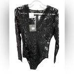 Parisian Works Midnight Lace Bodysuit Black Size 8 Photo 1