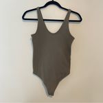 Abercrombie & Fitch Abercrombie Seamless Rib Fabric Scoopneck Bodysuit Green Small Photo 4