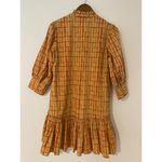 Olivia James Chloe Mini Dress Off the Grid Biscotti $216 Drop Waist Flounce S Brown Photo 3