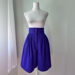 Vintage ‘90s Transmit Purple Cropped Blazer + High Waisted Knee Length Shorts Size XXS Photo 6