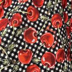Moschino Cherry Print, Red and Black Gingham, Swim Skirt, Size XS Photo 2