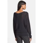 Tracy Reese New NWT $248 Plenty  Off Shoulder Sweater Top Black S Layered Fine Photo 2