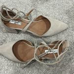 Halogen  Size 9 Tan Beige Ankle Strap Suede Leather Heels Photo 2