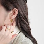 18K Gold Plated Angel and Demon Hoop Earrings for Women Photo 4