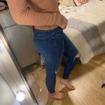 Topshop  moto Leigh blue skinny distressed jeans! Photo 9