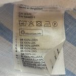 H&M LONG LINEN STRIPED SHIRT DRESS BUTTON DOWN BLUE WHITE LONG SLEEVES SZ LARGE Photo 14