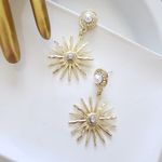 ZARA New!  Golden Sun Earrings Photo 10