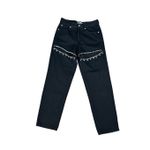 Torn By Ronny Kobo Torn By Ronny Mariah Jeans Black Wash Crystal Slit Embellished Women’s Size 25/0 Photo 2