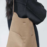 OAK + FORT City Tote Vegan Leather Beige Tan Photo 0