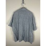 Flax  Linen Button Up Top Size Medium Gray Button Up Oversized Lagenlook Shirt Photo 6